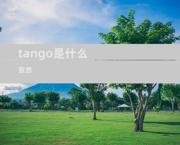 tango是什么意思