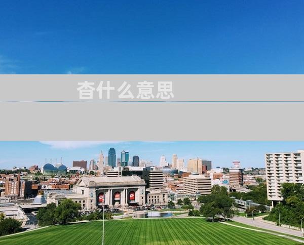 杳什么意思