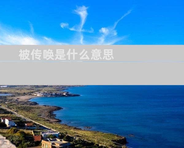 被传唤是什么意思